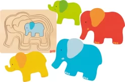 Laagjespuzzel Olifanten Van Klein Naar Groot