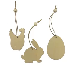 3 Houten PaasHangers